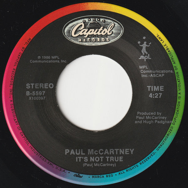 Paul McCartney : Press (7", Single, Spe)