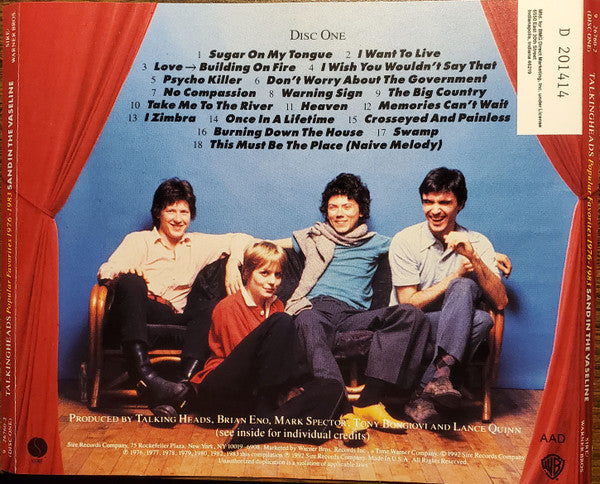 Talkingheads* : Popular Favorites 1976-1992 - Sand In The Vaseline (2xCD, Comp, Club, RM, BMG)