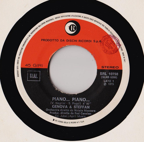Genova & Steffan : Piano...Piano... (7")