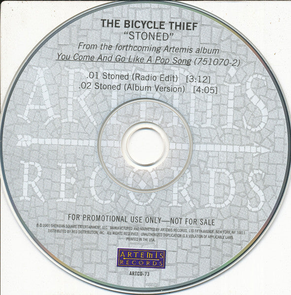 The Bicycle Thief : Stoned (CD, Single, Promo)