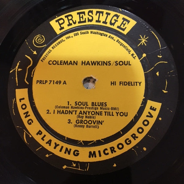 Coleman Hawkins : Soul (LP, Album, Mono)