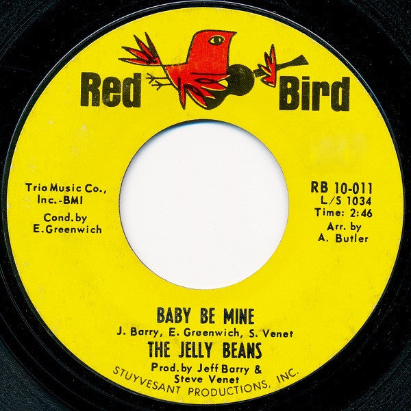 The Jelly Beans : Baby Be Mine / The Kind Of Boy You Can't Forget (7", Single, Styrene)