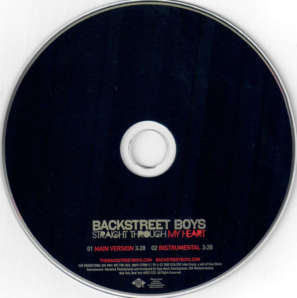 Backstreet Boys : Straight Through My Heart (CD, Single, Promo)