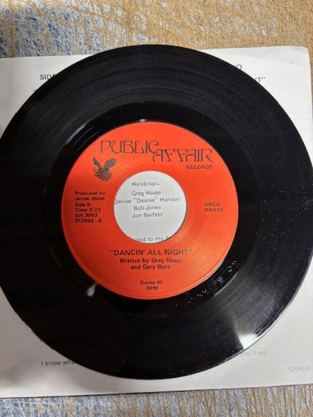 Greg Haage : You'll See (7")