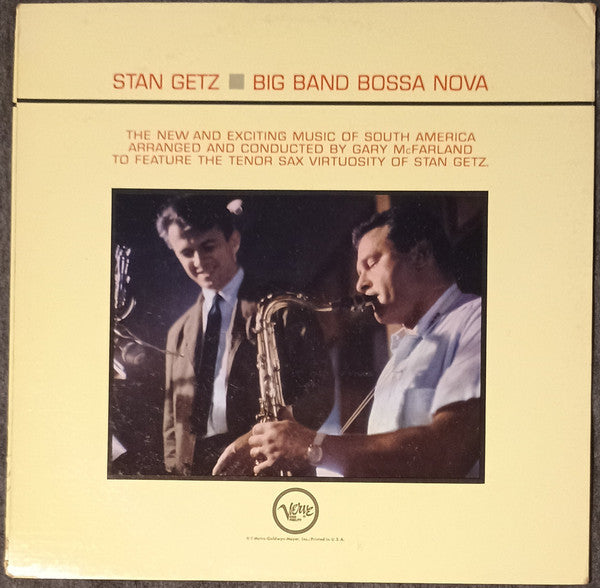 Stan Getz : Big Band Bossa Nova (LP, Album, Gat)