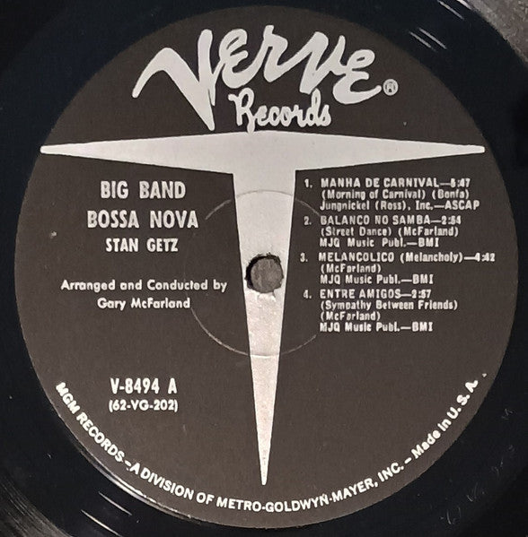 Stan Getz : Big Band Bossa Nova (LP, Album, Gat)