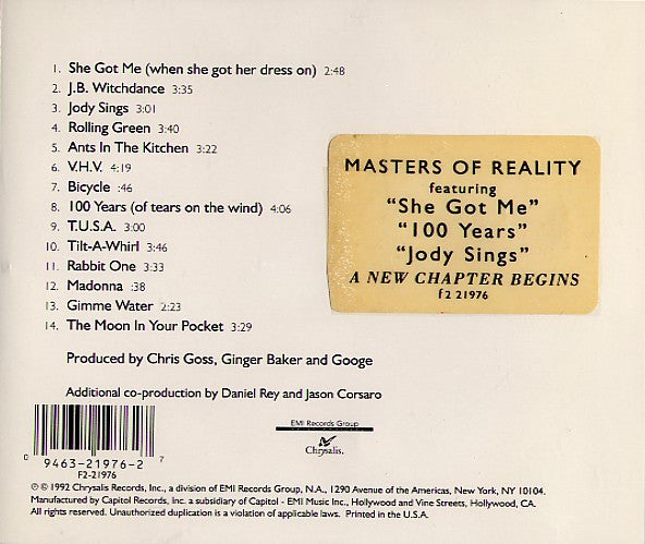 Masters Of Reality : Sunrise On The Sufferbus (CD, Album)