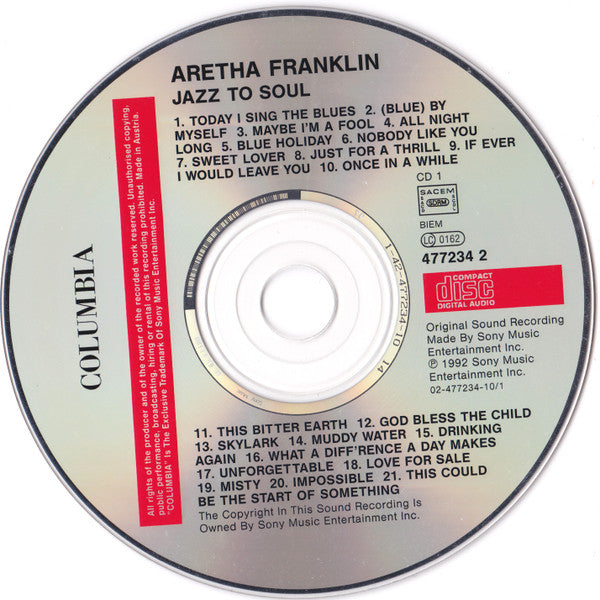 Aretha Franklin : Jazz To Soul (2xCD, Comp)