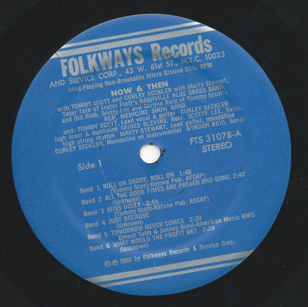 Tommy Scott (7) & Curly Seckler : Now & Then (LP, Album)