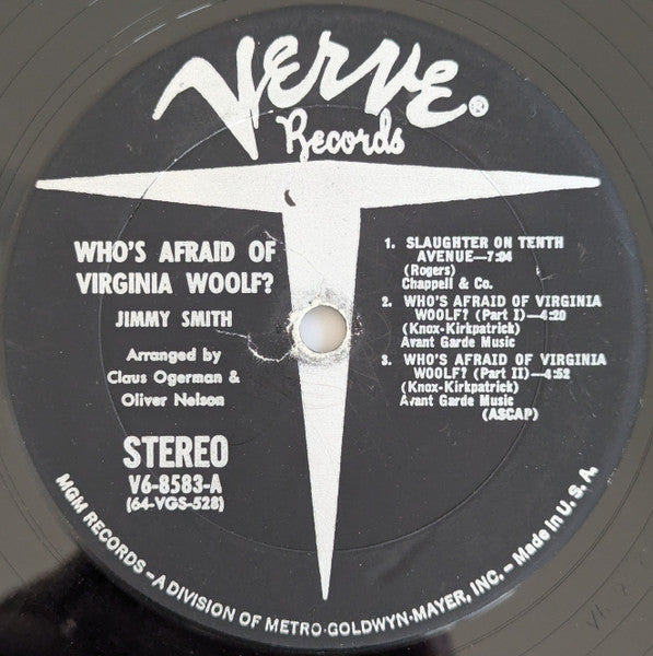 Jimmy Smith : Who's Afraid Of Virginia Woolf? (LP, Album, Ind)