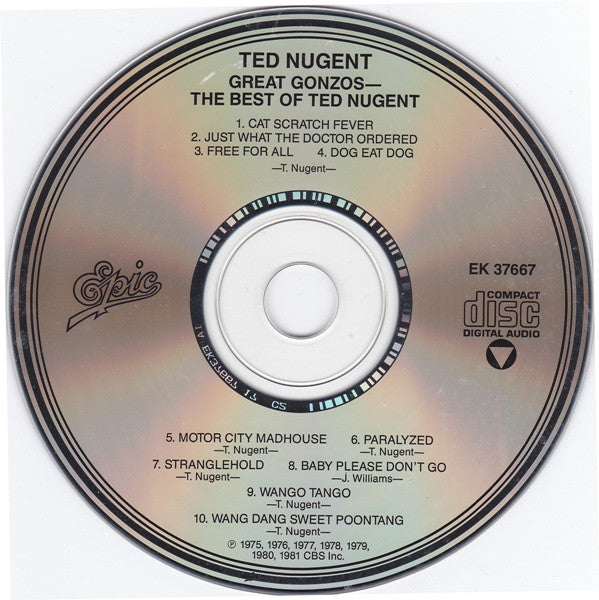 Ted Nugent : Great Gonzos! - The Best Of Ted Nugent (CD, Comp, RE)