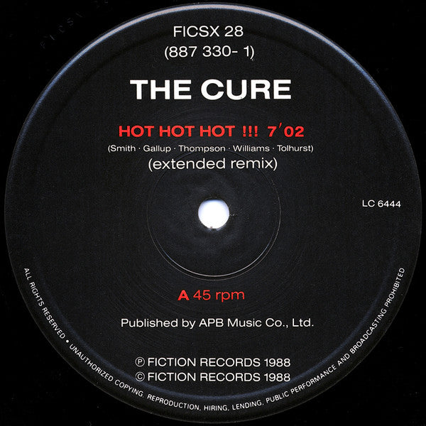 The Cure : Hot Hot Hot !!! (12", Single)