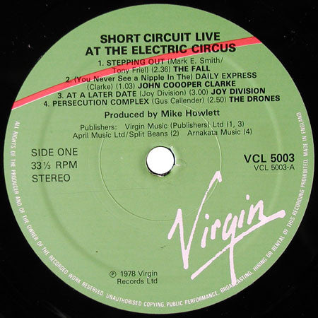 Various : Short Circuit - Live At The Electric Circus (10", RP)