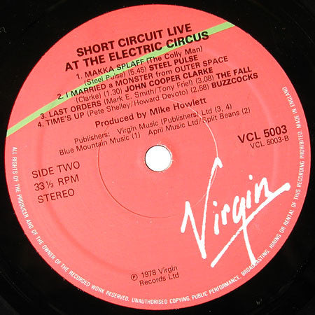 Various : Short Circuit - Live At The Electric Circus (10", RP)