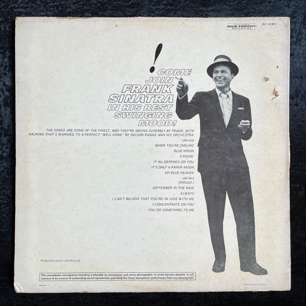 Frank Sinatra With Nelson Riddle And His Orchestra : Sinatra's Swingin' Session !!! (LP, Album, Mono, RE, Scr)