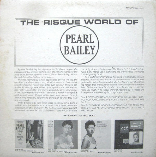 Pearl Bailey : The Risque World Of Pearl Bailey (LP, Comp, Mono)