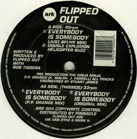 Flipped Out : Everybody Is Somebody (12")