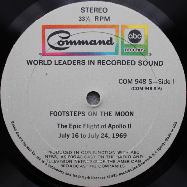 Various : Footsteps On The Moon: The Epic Flight Of Apollo 11, July 16 To July 24,1969 (LP)
