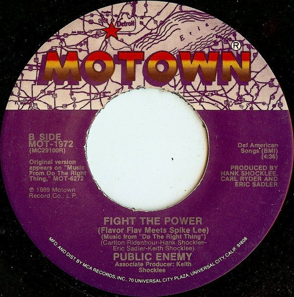 Public Enemy : Fight The Power (7", Pin)