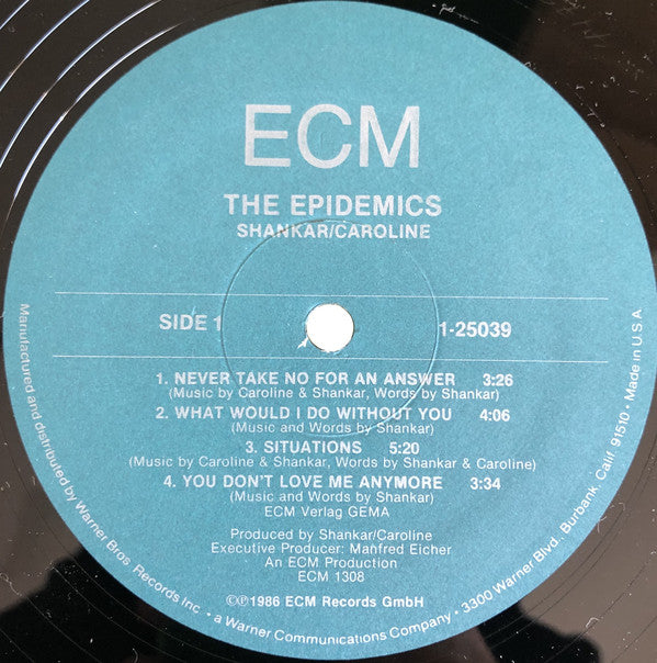 Shankar / Caroline (2) : The Epidemics (LP, Album)
