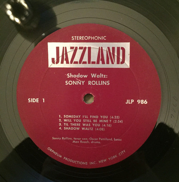 Sonny Rollins : Shadow Waltz (LP, Album, RE, RM)