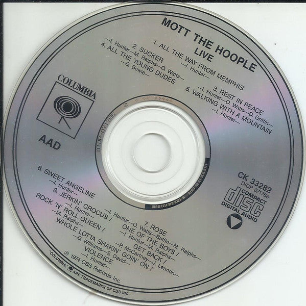 Mott The Hoople : Live (CD, Album, RE)