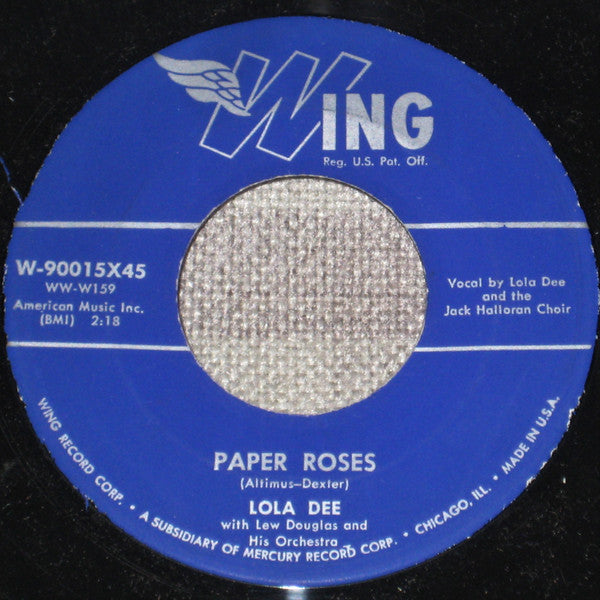 Lola Dee (2) : Paper Roses (7")
