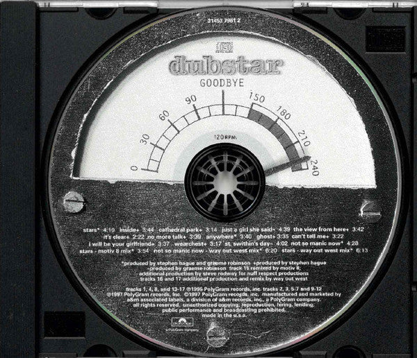 Dubstar (2) : Goodbye (CD, Album, Comp)