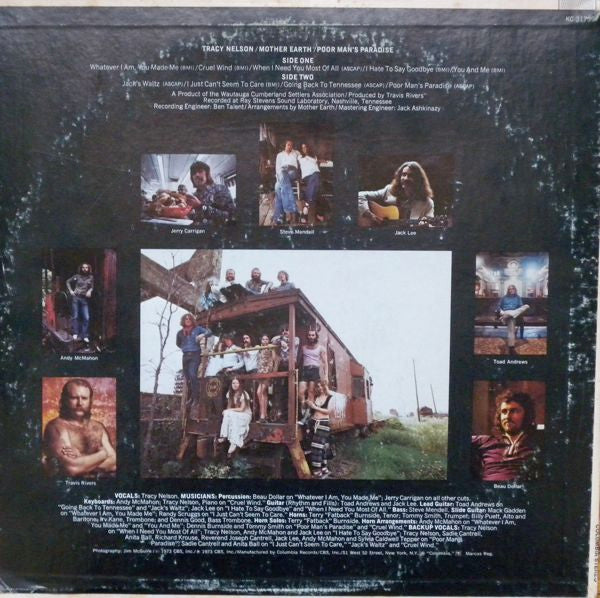 Tracy Nelson / Mother Earth (4) : Poor Man's Paradise (LP, Album, Pit)