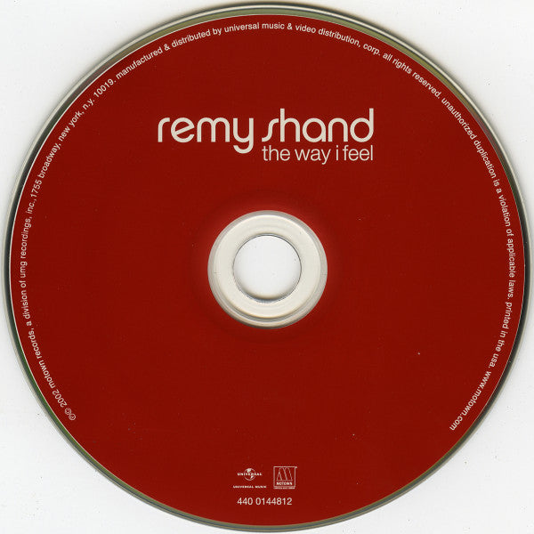 Remy Shand : The Way I Feel (CD, Album)