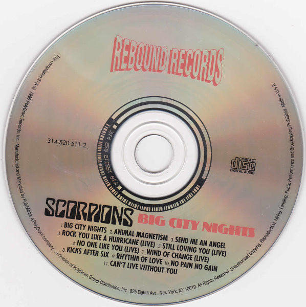 Scorpions : Big City Nights (CD, Comp, RE)