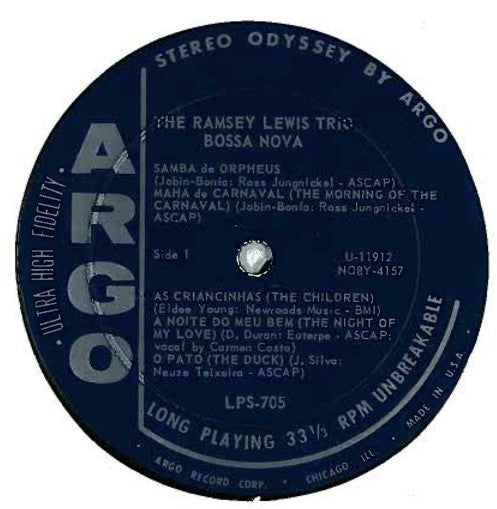The Ramsey Lewis Trio : Bossa Nova (LP, Album)