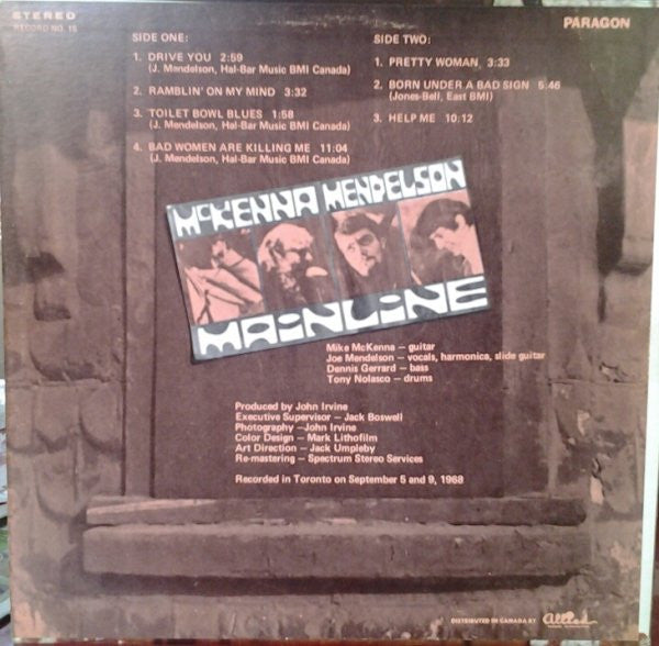 McKenna Mendelson Mainline : McKenna Mendelson Blues (LP, Album)