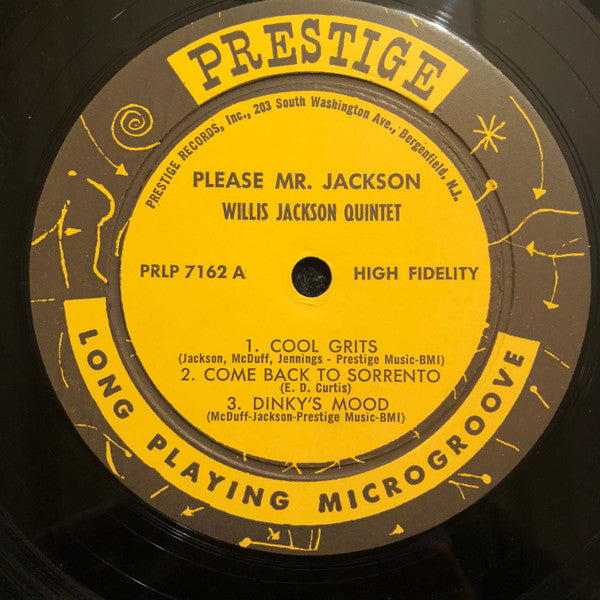 Willis Jackson Quintet : Please Mr. Jackson (LP, Album, Mono)