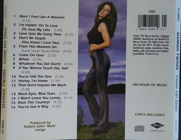Shania Twain : Come On Over (CD, Album, Club)