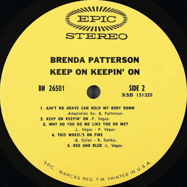 Brenda Patterson : Keep On Keepin' On (LP, Album, Pit)