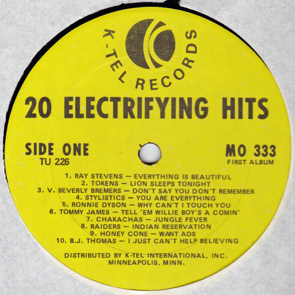 Various : 20 Electrifying Hits Plus-Bonus 20 Hits Of The 60's (2xLP, Comp)