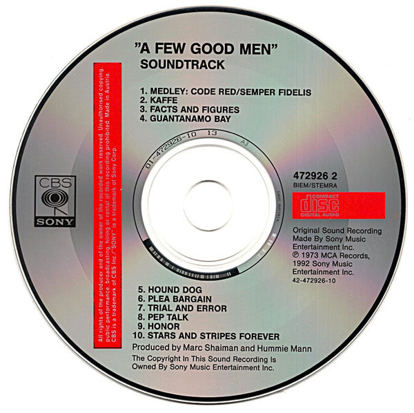 Marc Shaiman : A Few Good Men (CD)
