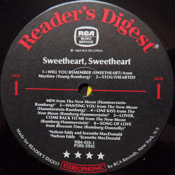 Nelson Eddy And Jeanette MacDonald : Sweetheart, Sweetheart (LP, Album)