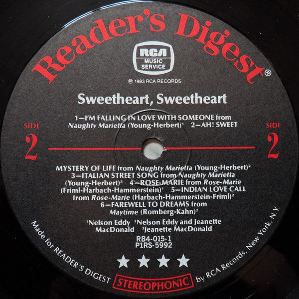 Nelson Eddy And Jeanette MacDonald : Sweetheart, Sweetheart (LP, Album)