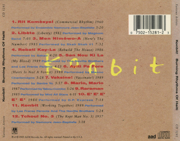Various : Konbit (Burning Rhythms Of Haiti) (CD, Comp)