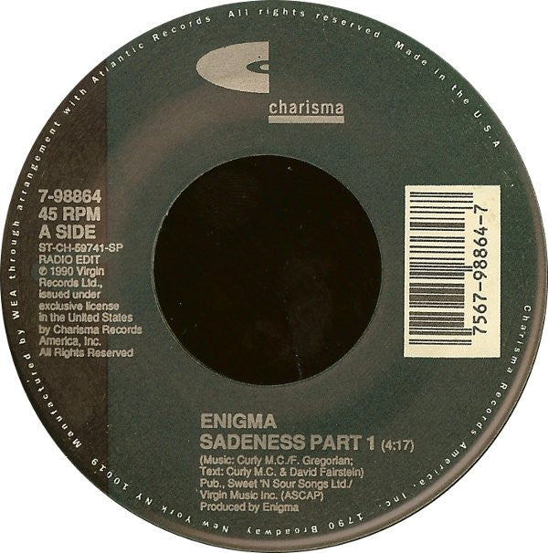 Enigma : Sadeness Part 1 (7", Single)