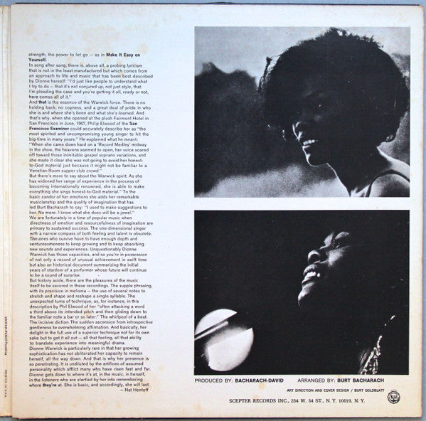 Dionne Warwick : Dionne Warwick's Golden Hits - Part One (LP, Comp, Ter)
