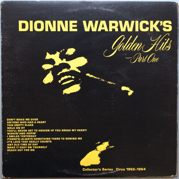 Dionne Warwick : Dionne Warwick's Golden Hits - Part One (LP, Comp, Ter)