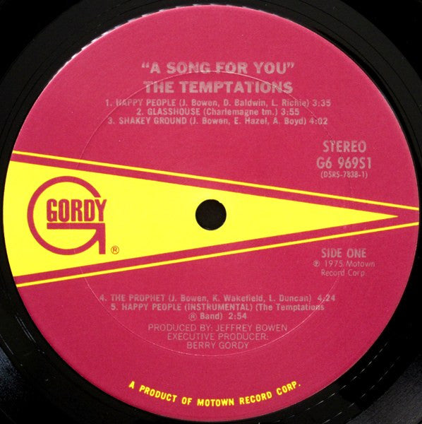 The Temptations : A Song For You (LP, Album)