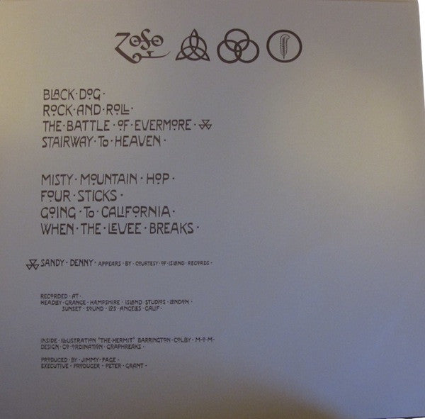 Led Zeppelin : Untitled (LP, Album, RE)