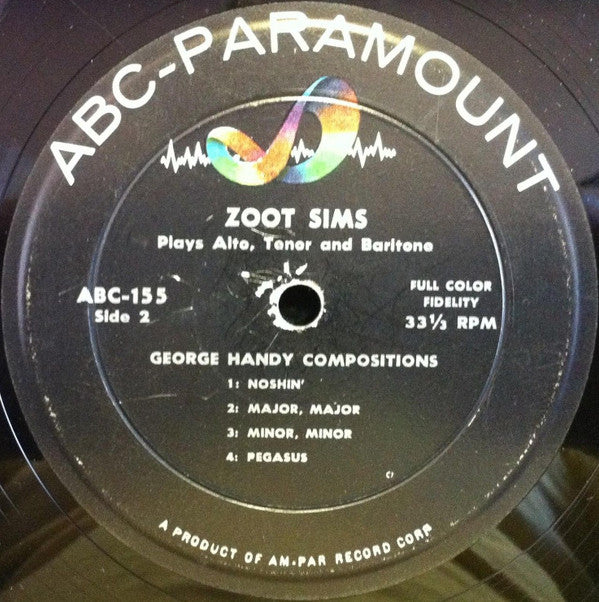 Zoot Sims : Plays Alto, Tenor And Baritone (LP, Album)