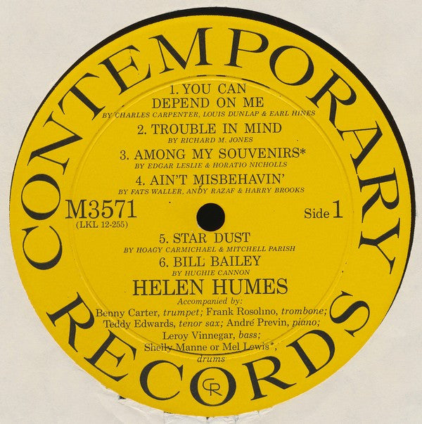 Helen Humes : Helen Humes (LP, Album, Mono)