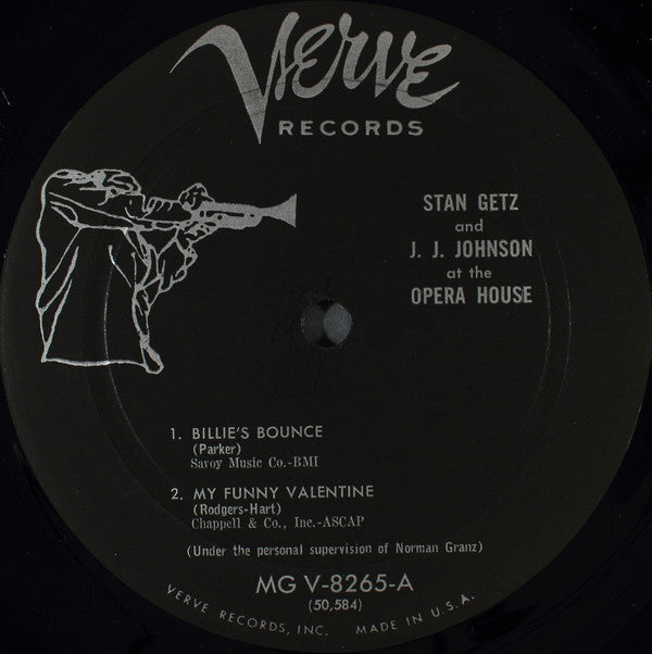 Stan Getz And J.J. Johnson : At The Opera House (LP, Album, Mono)