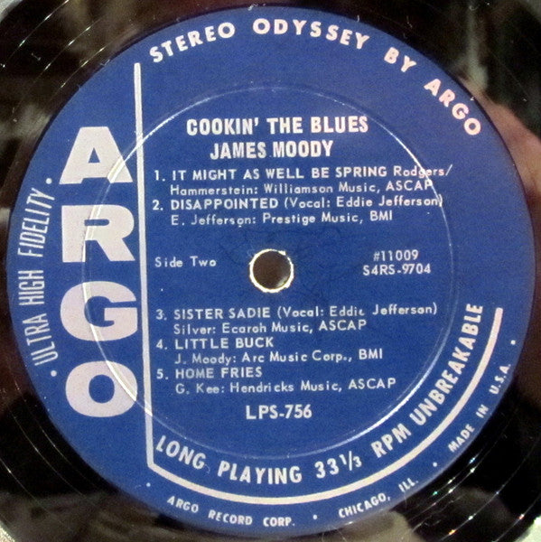 James Moody : Cookin' The Blues (LP, Album, Ind)